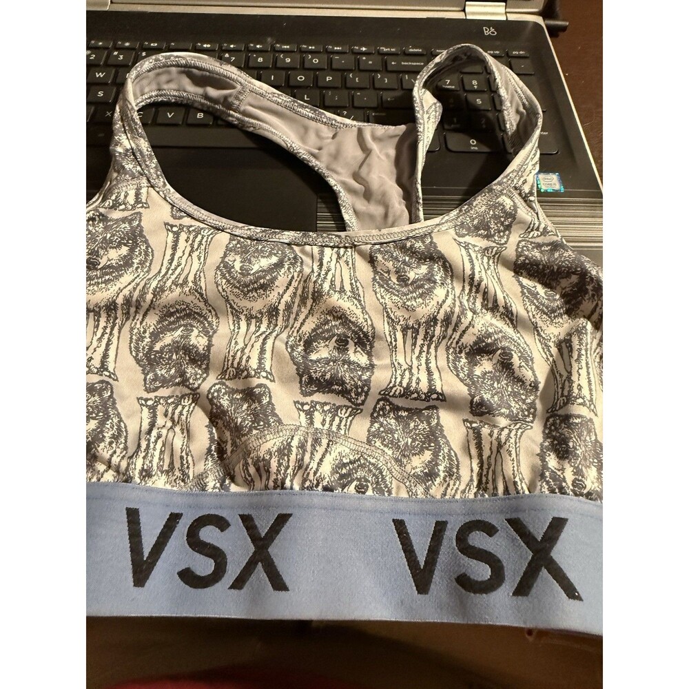 Victoria's Secret Womens Rare Hard to Find Wolf Pattern Sports Bra Medium M